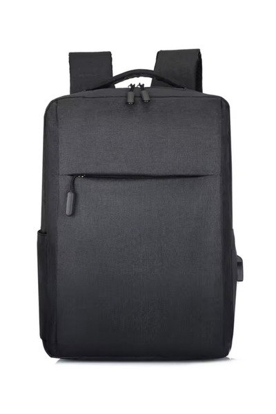 Oxford waterproof business laptop backpack - with zipper, crossbody, black