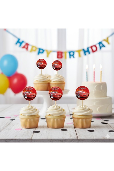 partylady 8 Pieces Cars Themed Toothpick Set / Treat Decoration (8 Pieces)