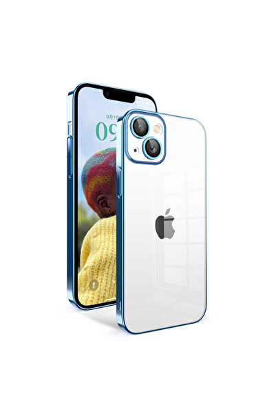 zore حافظة ATA Garaj متوافقة مع هاتف iPhone 14 مع إطار ملون لحماية الكاميرا -...