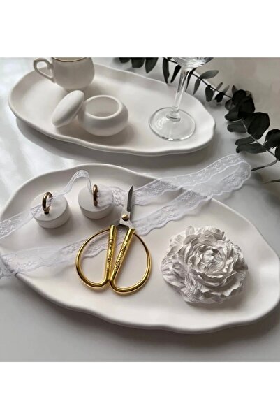 By Şirin Candle Engagement Tray / Promise Tray / Ring Holder / Peony Rose Obj...