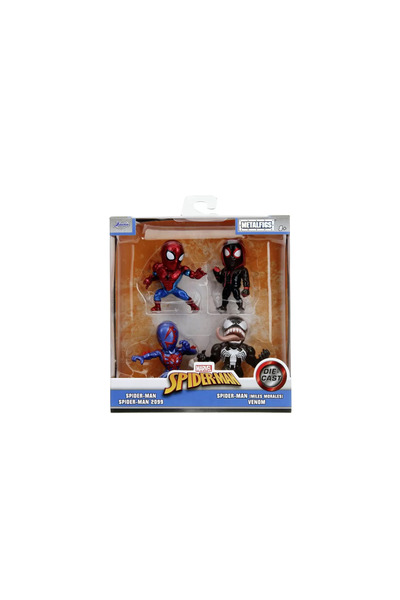 Jada Toys Jada Marvel Spiderman Комплект 4 фигурки Metalice 6,5 см