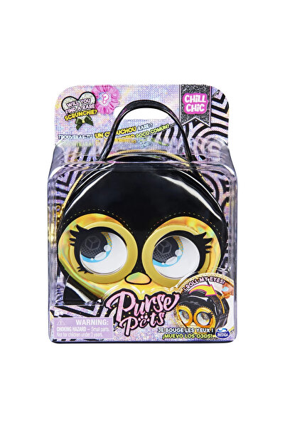Purse Pets Микро чанта Penguin черна