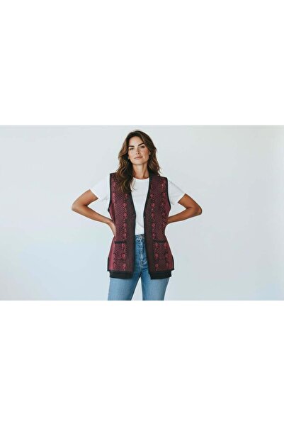 EREN STYLE Knitted Mimosa Authentic Patterned Vest