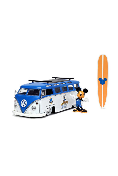 Jada Toys Jada Metal Volkswagen T1 Bus 1:24 Scale with Mickey Mouse Figurine