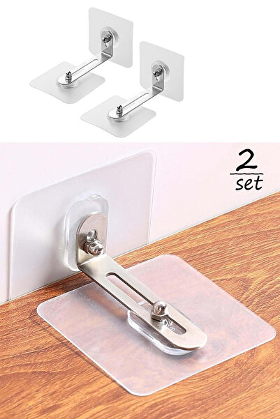 Sekiz8 2 Set Kendinden Güçlü Yapışkanlı Mobilya Sabitleme Aparatı