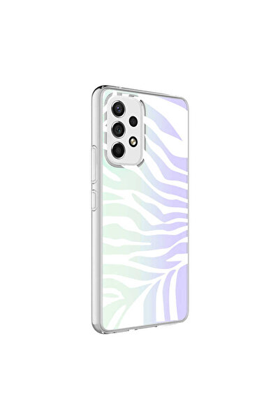 zore Galaxy A33 5g Case Ata M-Blue Patterned Cover - Zebra No1
