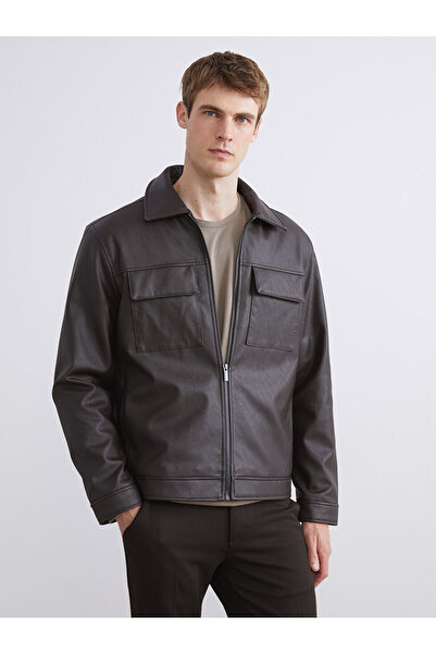 LC Waikiki Ανδρικό παλτό Vizyon New Season Standard Fit με γιακά πουκάμισο εφ...