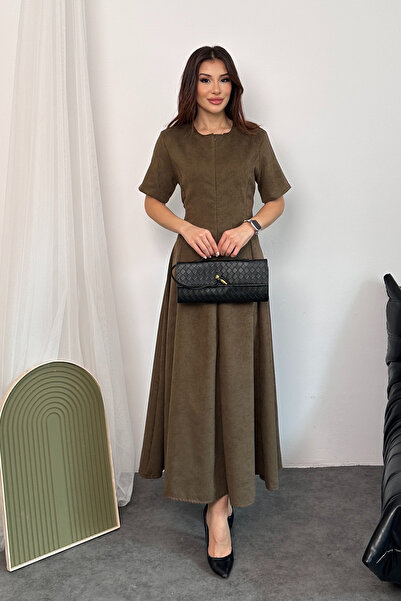 VELURE BY Y ZELAL KADIN SÜET ELBİSE