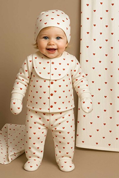 Baby Bakkal قلب مطبوع إصدار مستشفى الأطفال المكون من 6 قطع