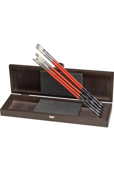 Da Vinci Ahşap Kutu Maestro 2 Akrilik ve Yağlı Boya 5'li Fırça Seti