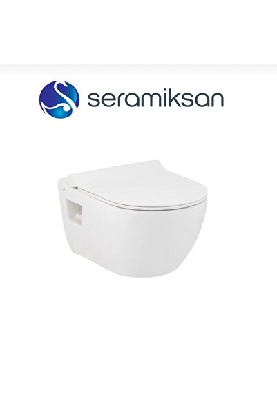 Seramiksan OCEAN KANALSIZ PARLAK BEYAZ ASMA KLOZET YAVAŞ KAPANAN ORJİNAL OCEA...