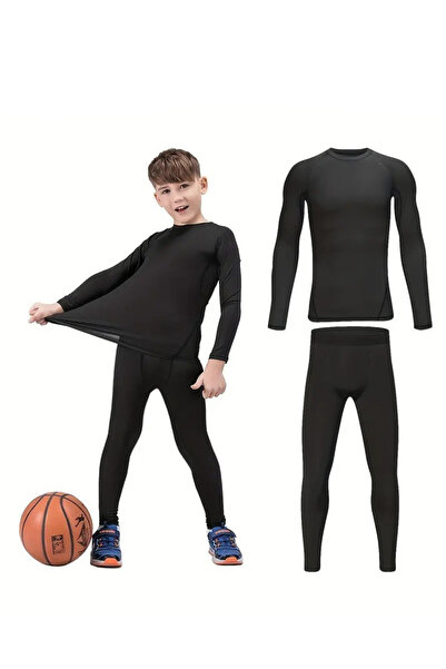 De Bijoura Boys & Girls Thermal Underwear Set Cotton Thick Winter Children's Leggings Set