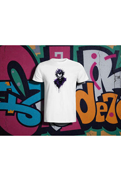 niceworkbynicehands تي شيرت مطبوع باللون الأبيض بتصميم جوكر خاص