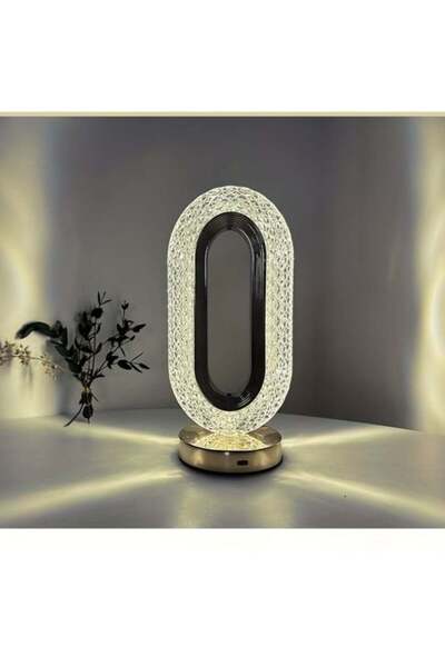 Zet Acrylic Crystal Lamp – Touch Control, 3 Colors, USB Rechargeable, Modern Premium Design +CADOU