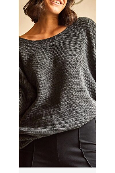 Esperar Pulover tricotat oversize pentru femei și cu guler, model Selanik