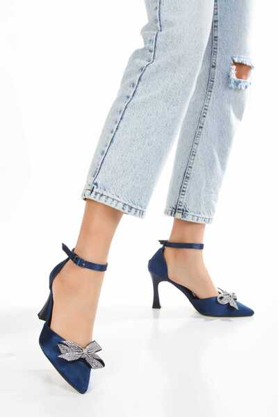 markasende Brand Sende Aşmi Bow Detail Ankle Strap Heeled Shoes