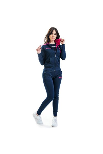 Givova Women's tracksuit, Relax Lady, navy blue/fuchsia, XXS