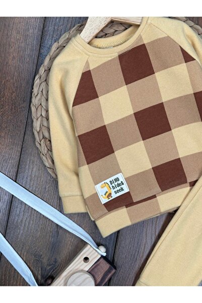 Kids Kingdom Cotton Plaid Patterned Long Sleeve 2-Piece Baby Boy Set