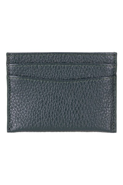 AbbasShop Luxeyuard Leather Card Holder, 5 Card Compartments, Textured Black