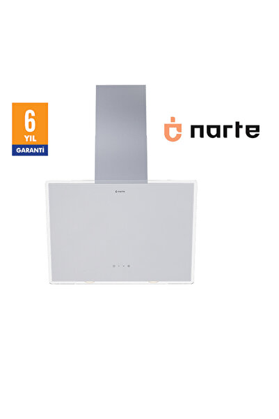 NARTE -H20160W 60CM BEYAZ CAM EĞİMLİ DAVLUMBAZ - 6 YIL GARANTİLİ