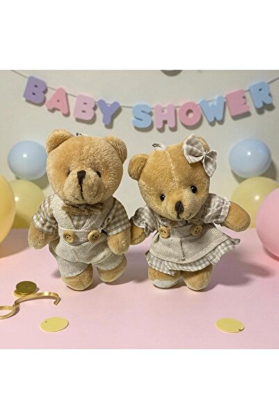 ÇERÇİ MELEK مجموعة من دمى الدببة القطيفة الملابسية - سلسلة مفاتيح وزينة للحقي...