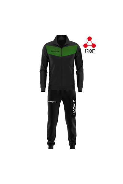 Givova Visa tracksuit, black/green, L