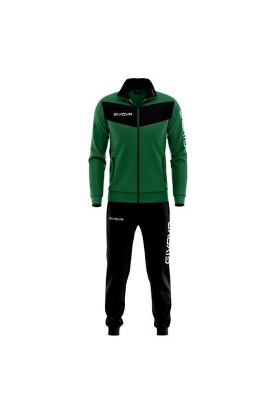 Givova Visa Tracksuit, Green/Black, 2XL