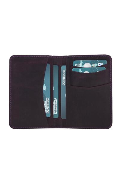 AbbasShop Dalfsen Leather Card Holder G7 Purple