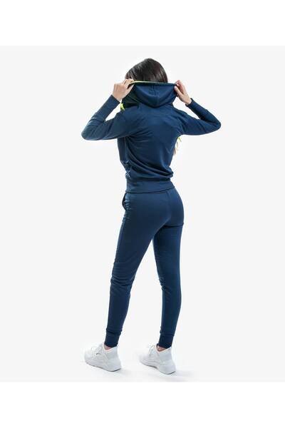 Givova Women's tracksuit, Relax Lady, Navy/Fluo yellow, M