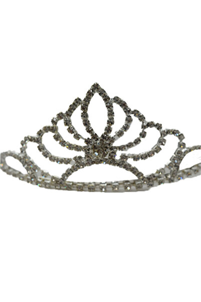 velve Princess hair tiara, with handcrafted stones, Silver, DP012
