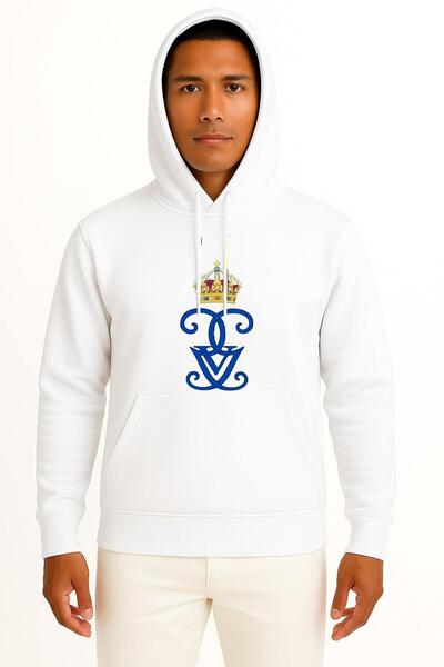 Bahriyeli Collection Hooded Swedish Gustaf V Royal Cypher Monogram Monarch Chest B Printed Unisex Sweatshirt