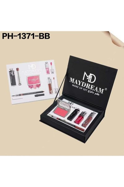 MAYDREAM Black set: lipsticks + lip gloss + lip liner + powder blush