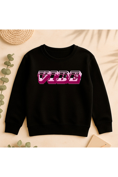 SVART WEAR Sweatshirt Casual Front Side Printed 100% Cotton Fancy Crew Neck Oversize