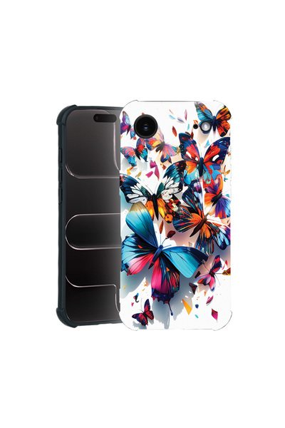 bestcase Carcasă Pro Shock pentru Apple iPhone 17 Air, cu design fluturi colo...