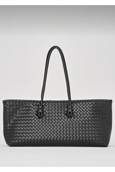 ALTUNAY Дълга дамска чанта, кафява плетена