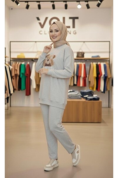 VOLT CLOTHİNG Teddy Bear Printed Double Set