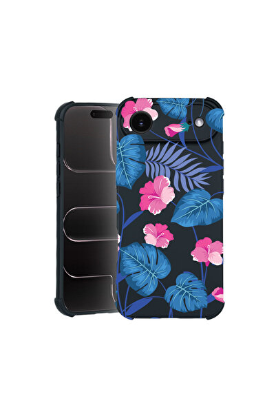 bestcase Carcasă Pro Shock pentru Apple iPhone 17 Air, cu design Flori albast...