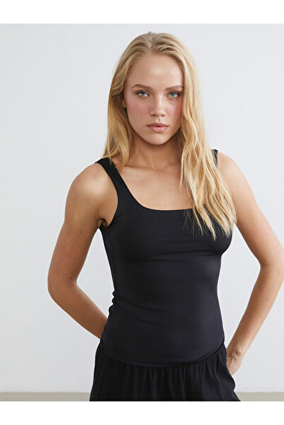 LC Waikiki Black U Neck Women's Athlete