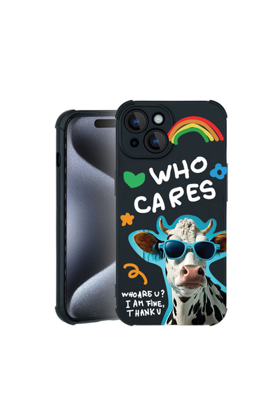 bestcase Carcasă Pro Shock pentru Apple iPhone 15, cu design Cool Cow - Who C...