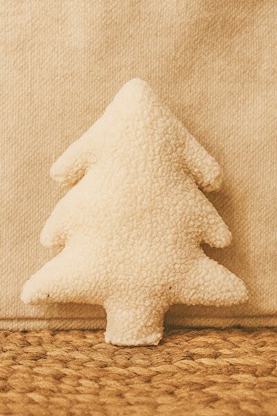 Cherry Bloom Cotton Pernă de Crăciun cu concept de brad de pin alb