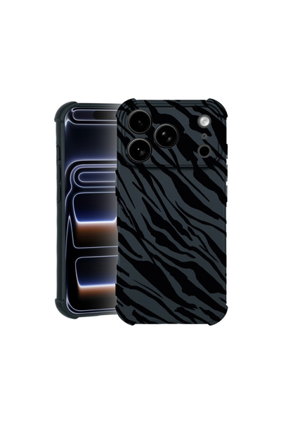 bestcase Pro Shock Case For Apple iPhone 17 Pro Max, cu Design Zebra Pattern, 3100039 ASB 1059