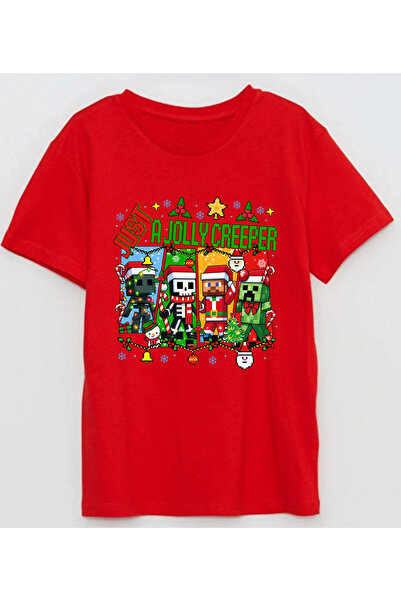 Efendioğlu Design JUST A JOlly CREEPER baskılı yeni yıl yılbaşı pamuklu kısa ...