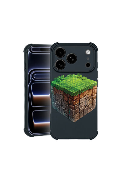 bestcase Carcasă Pro Shock pentru Apple iPhone 17 Pro, cu design Minecraft Wo...