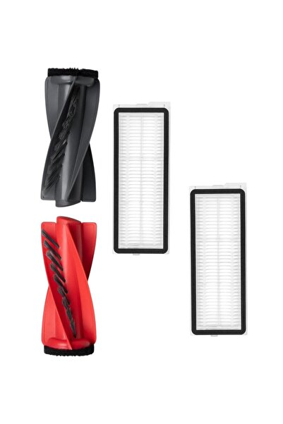 ROPALDE 1 Set Main Brush Kit-2 Pcs Hepa Filter Spare Parts Set Compatible with Roborock Qrevo Curv Robot Vacuum Cleaner