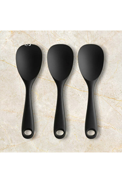 EMPA A V M 3Pcs Hard Tip Fireproof Non-Stick Complete Silicone Rice Spoon