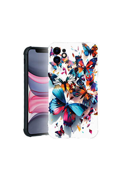 bestcase Carcasă Pro Shock pentru Apple iPhone 11, cu design fluturi colorați...