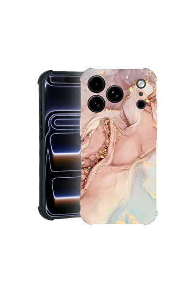 bestcase Carcasă Pro Shock pentru Apple iPhone 17 Pro, cu design roz marmorat...