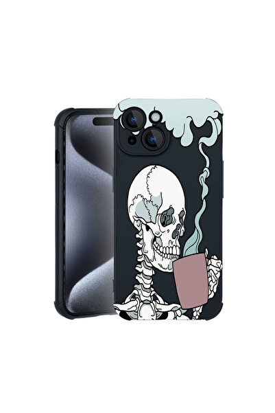 bestcase Carcasă Pro Shock pentru Apple iPhone 15, cu design craniu, 3100031 ...