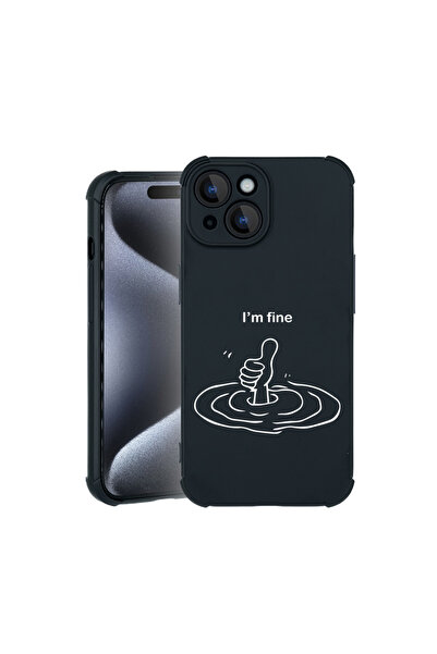 bestcase Carcasă Pro Shock pentru Apple iPhone 15, cu design I'm Fine, 310003...