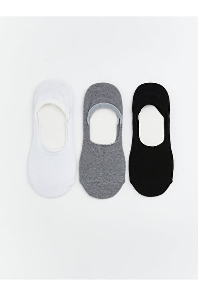 LC Waikiki جوارب باليرينا بيضاء مسطحة للنساء، 3 قطع